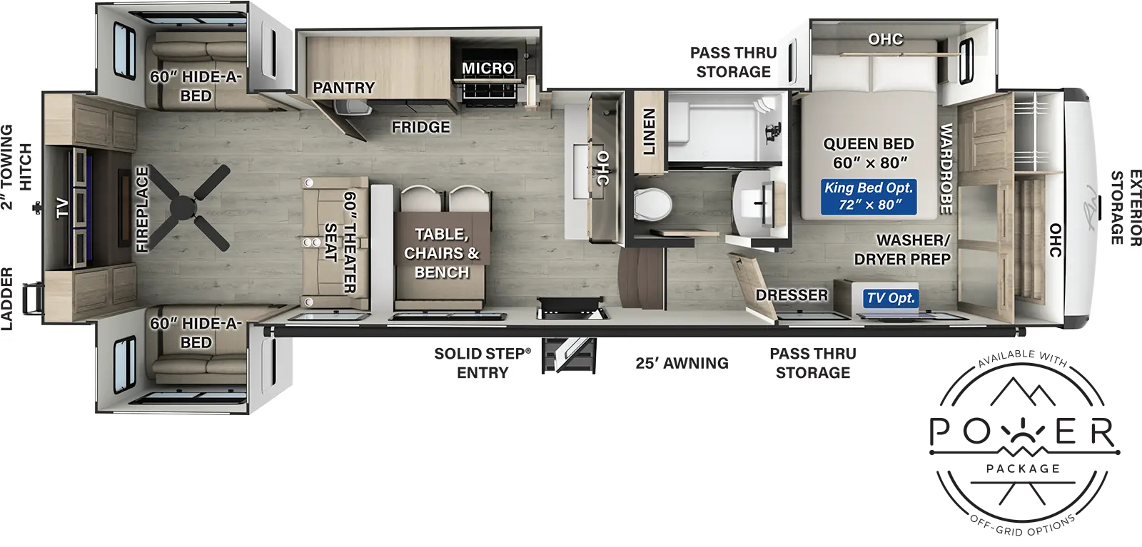 Rockwood Signature Fifth Wheels R375RL Floorplan